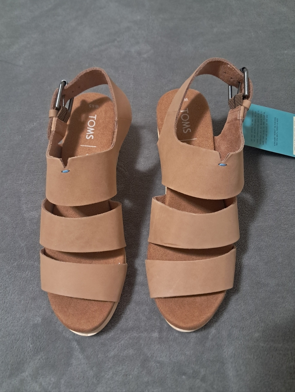 Toms Phoebe clog sandal Slingback Honey Vegan Leather Sz. 6.5